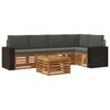 vidaXL Ensemble de canap&eacute;s d'ext&eacute;rieur 6 pc Naturel et Anthracite