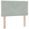 vidaXL T&ecirc;te de lit Gris clair 80 cm Velours