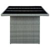 vidaXL Ensemble &agrave; manger 9 pcs avec coussins r&eacute;sine tress&eacute;e gris clair