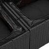 vidaXL Ensemble de Canap&eacute;s avec coussin 10 pcs Noir polyrotin