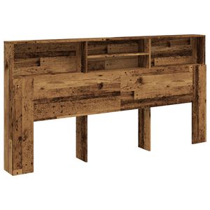 vidaXL Armoire de t&ecirc;te de lit vieux bois 200x19x103,5 cm