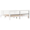 vidaXL Cadre de lit avec t&ecirc;te de lit sans matelas blanc 180x200 cm