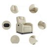 vidaXL Fauteuil inclinable &eacute;lectrique Cr&egrave;me Similicuir