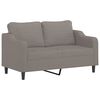 vidaXL Ensemble de canap&eacute;s 3 pcs avec coussins Taupe Tissu