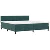 vidaXL Lit &agrave; ressorts avec matelas Vert fonc&eacute; 200 x 200 cm Velours