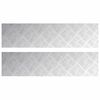 vidaXL Nez de marche 2 pi&egrave;ces 80 x 20 cm Argent&eacute; Aluminium