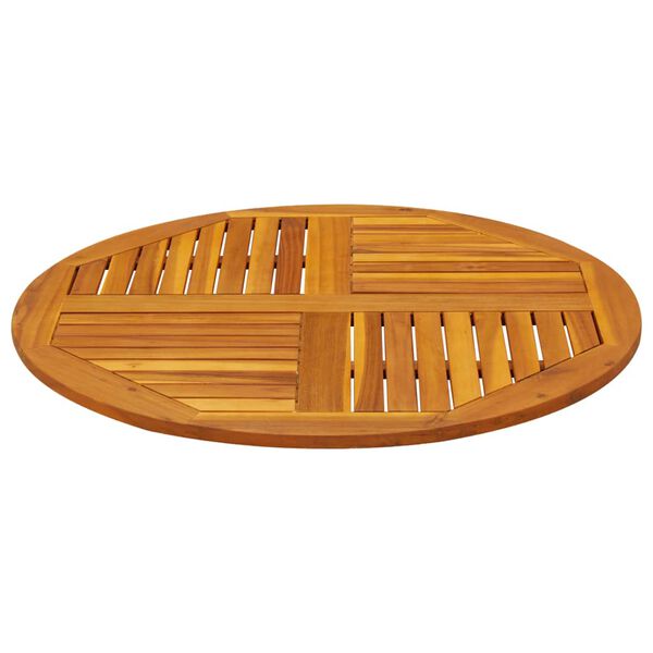 vidaXL Dessus de table &Oslash;90x2,2 cm rond bois massif d'acacia