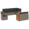 vidaXL Salon de jardin 8 pcs avec coussins gris r&eacute;sine tress&eacute;e