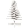 vidaXL Arbre de Noël en bois pour décoration blanc 100 cm pin massif