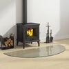 vidaXL Plaque de verre de chemin&eacute;e Demi-rond 1200x500 mm