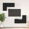 vidaXL Ensemble meuble TV Montage mural Ch&ecirc;ne noir Bois d'ing&eacute;nierie