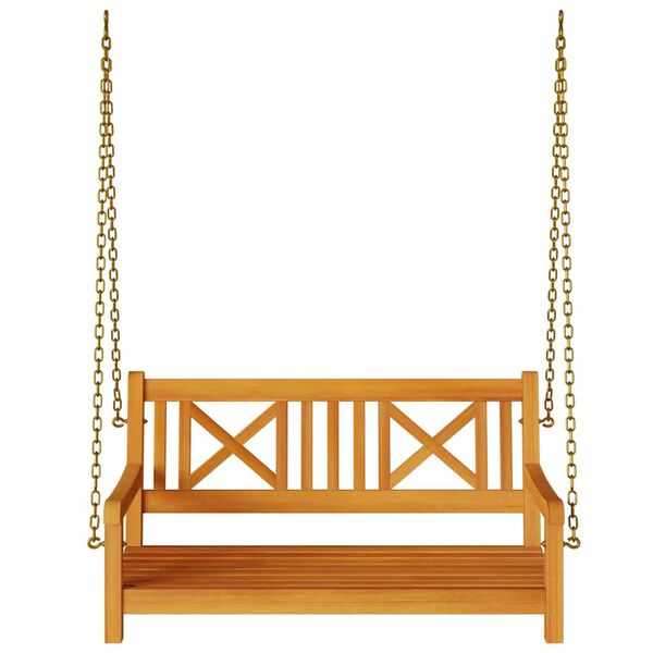 vidaXL Banc Balan&ccedil;oire Marron 110 x 56 x 58.5 cm Bois d'Acacia Massif