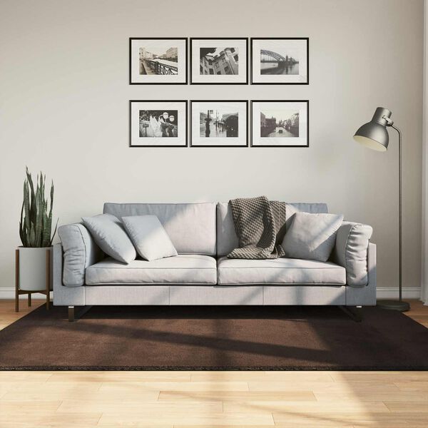 vidaXL Tapis de surface HUARTE Marron 200 x 140 cm Polyester