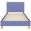 vidaXL Cadre de lit pour enfants avec t&ecirc;te de lit Bleu denim tissu