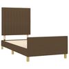 vidaXL Cadre de lit sans matelas marron fonc&eacute; 90x200 cm tissu
