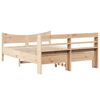 vidaXL Cadre de lit avec t&ecirc;te de lit 120x190 cm bois de pin massif