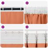 vidaXL Rideaux occultants avec anneaux 2 pcs Couleur terre cuite