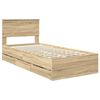 vidaXL Cadre de lit Ch&ecirc;ne Sonoma 90 x 200 cm Bois Ing&eacute;nierie