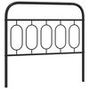 vidaXL T&ecirc;te de lit m&eacute;tal noir 100 cm