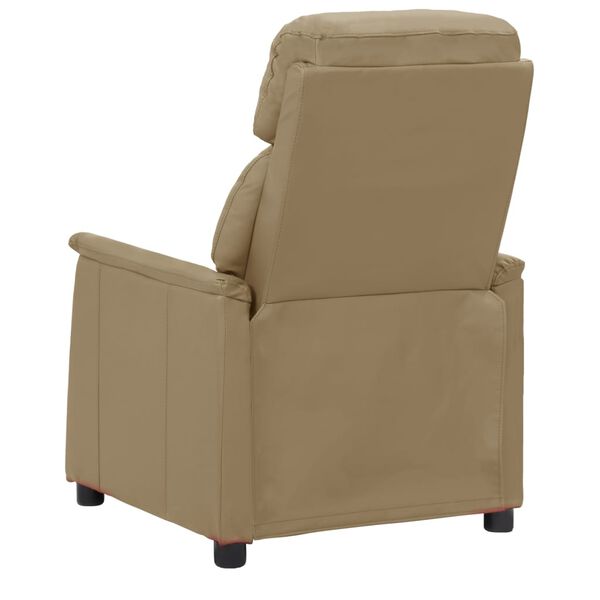 vidaXL Fauteuil de massage Cappuccino Similicuir