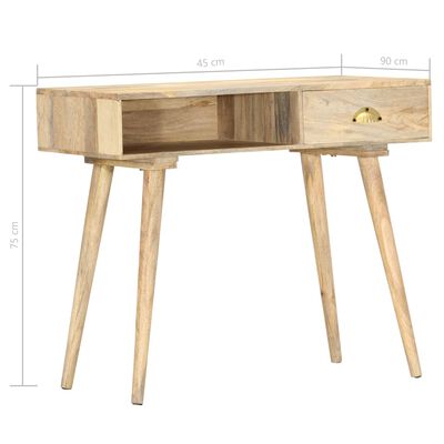 vidaXL Table console 90x45x75 cm bois de manguier massif