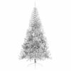 vidaXL Sapin de Noël artificiel pré-éclairé Argent 240 cm PET