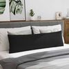 vidaXL Coussins de canap&eacute; 2 pcs Noir 145 x 40 cm tissu