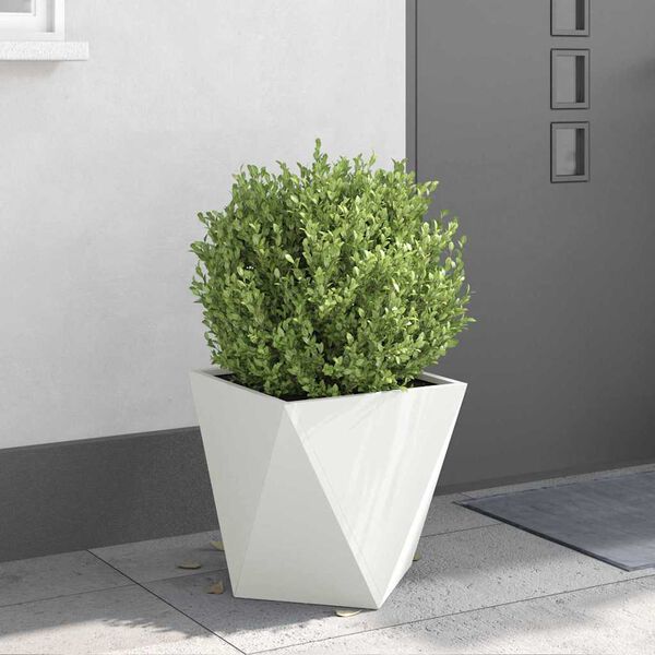 vidaXL Jardini&egrave;re Blanc 40 x 40 x 40 cm Acier