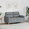 vidaXL Canap&eacute; &agrave; 2 places Gris clair 120 cm Tissu
