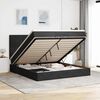 VidaXL Cadre de lit ottoman avec matelas noir 180x200cm velours