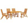 vidaXL Ensemble de salle &agrave; manger pour jardin 5 pc Marron