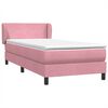 vidaXL Sommier &agrave; lattes de lit avec matelas rose 80x210 cm velours