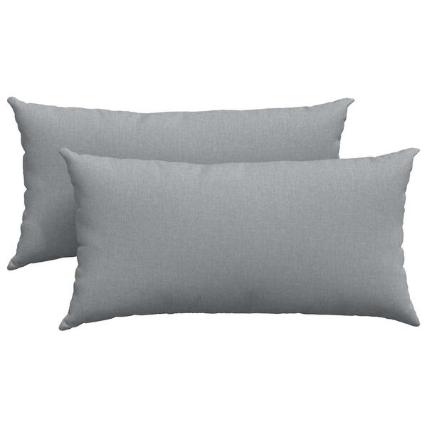vidaXL Coussins de canapé 2 pcs Gris clair 80 x 40 cm tissu
