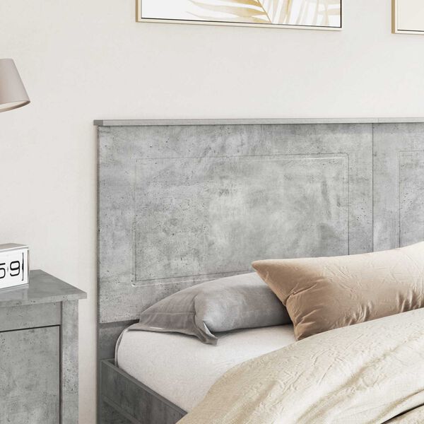 vidaXL T&ecirc;te de lit Gris b&eacute;ton 200 cm Bois d'ing&eacute;nierie