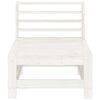 vidaXL Canapé central de jardin blanc bois de pin massif