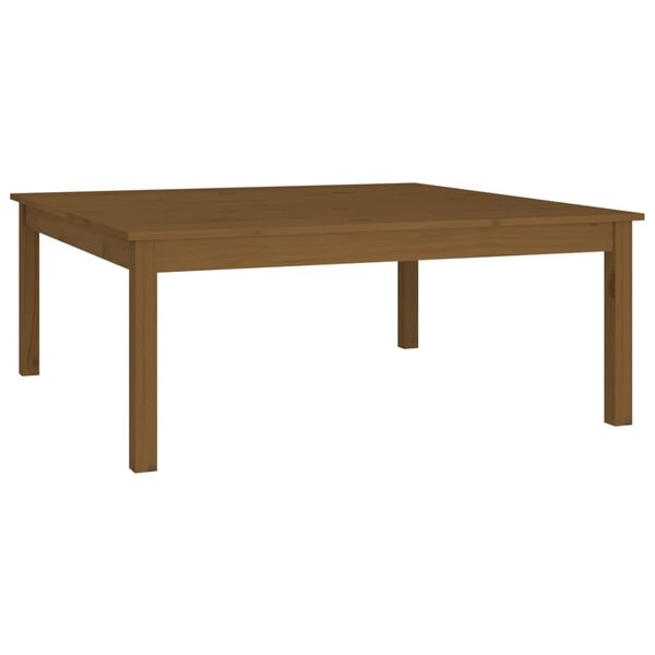 vidaXL Table basse Marron miel 100x100x40 cm Bois massif de pin