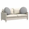 vidaXL Coussins de si&egrave;ge 2 pcs Gris nuage &Oslash;60 x 21 cm tissu