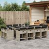 vidaXL Ensemble &agrave; manger de jardin et coussins 13 pcs gris clair rotin