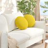 vidaXL Coussins de si&egrave;ge 2 pcs Jaune clair &Oslash;40 x 13 cm tissu