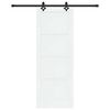 vidaXL Porte coulissante Blanc et Noir 78 x 211 cm Pin massif