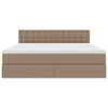 vidaXL Lit avec rangement et matelas Cappuccino 160 x 200 cm
