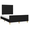 vidaXL Cadre de lit sans matelas noir 120x190 cm tissu