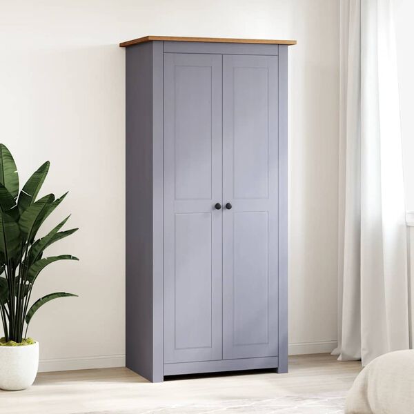 vidaXL Garde-robe Gris 80x50x171,5 cm Pin massif Assortiment Panama