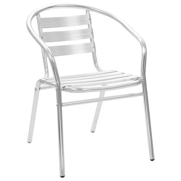 vidaXL Chaises empilables d'ext&eacute;rieur lot de 2 Aluminium