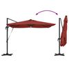 vidaXL Parasol Roma Rouge 286 x 285 x 270 cm Aluminium et polyester