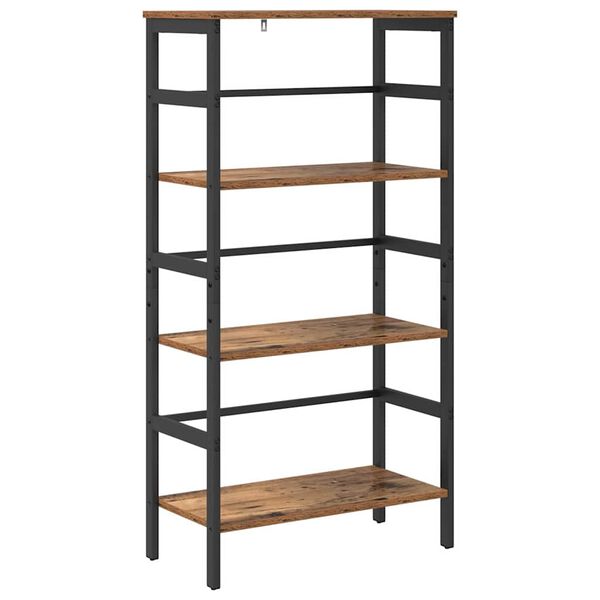 vidaXL &Eacute;tag&egrave;re Bois Ancien 60 x 29,5 x 115 cm Bois d'ing&eacute;nierie