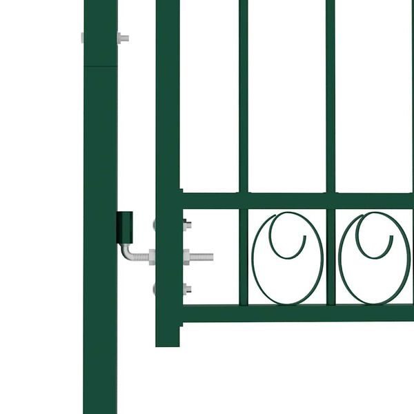 vidaXL Portail de cl&ocirc;ture avec pointes Acier 100x175 cm Vert