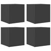vidaXL Meubles TV muraux 4 pcs Gris 30,5x30x30 cm