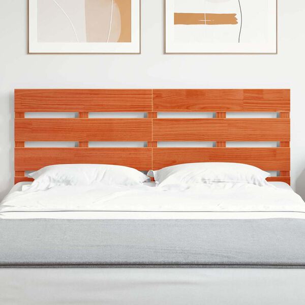 vidaXL T&ecirc;te de lit Brun cire 160,5 x 3 x 80 cm Pin massif