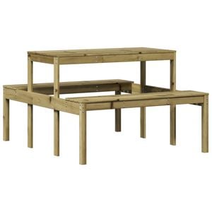 vidaXL Table de pique-nique 110x134x75 cm bois de pin impr&eacute;gn&eacute;